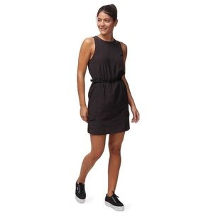 Patagonia Fleetwith Belted Dress Basalt Black Sleeveless Lightweight Size XS